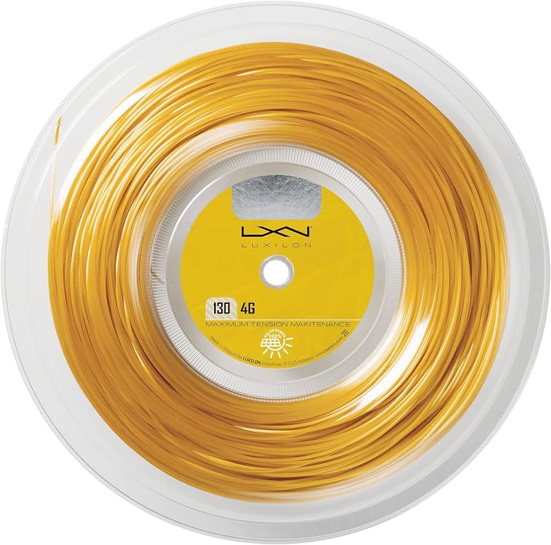 Cordaje de tenis Luxilon 4G 130 - Bobina de 200 m, dorado