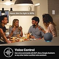 Vista 4 de Kasa Smart Interruptor de atenuación HS220, un solo polo, necesita cable neutro, interruptor de luz Wi-Fi de 2.4 GHz, funciona con Alexa y Google