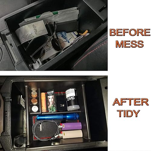 Miniatura 4 de JKCOVER Bandeja organizadora de consola central (rojo) y funda para reposabrazos compatible con Toyota 4Runner 2010, 2011, 2012, 2013, 2014, 2015,