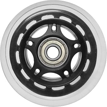 8 Pack 80mm 80A Replacement Inline Skate Wheels Freestyle Roller Skate Replacement Wheels, PU Wheels with Bearings for ABEC 7 Luggage Trolley