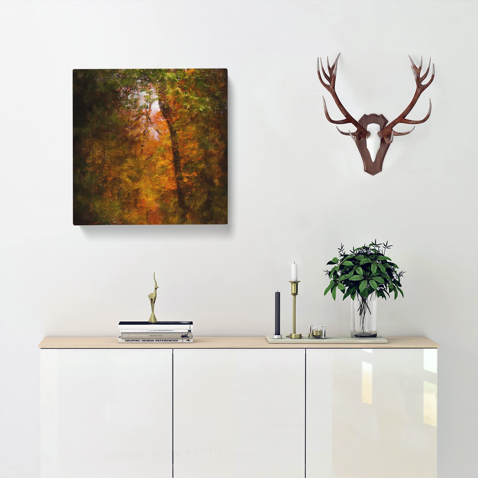 Path Through the Forest Canvas Print, Mixed, 35L x 35W cm - Image 2