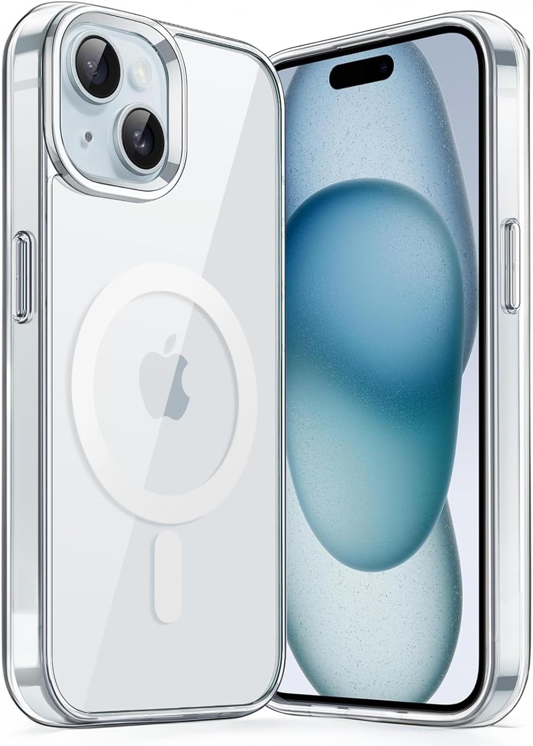Supreme iPhone 15 Plus Clear Case Magnetic Cover Compatible with Magsafe Wireless Charging, Shockproof, Anti-Yellow, Ultra Slim Clear Case for iPhone 15 Plus