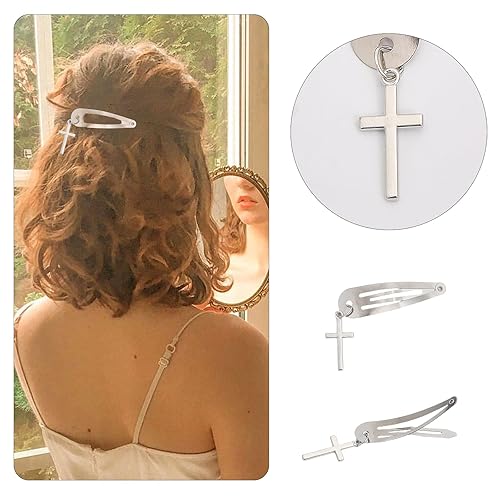 Miniatura 3 de GLOBLELAND 24 horquillas góticas de 7 estilos, pinzas para el cabello con corazón, mariposa, estrella, redondos, para cosplay, fiesta de Halloween,