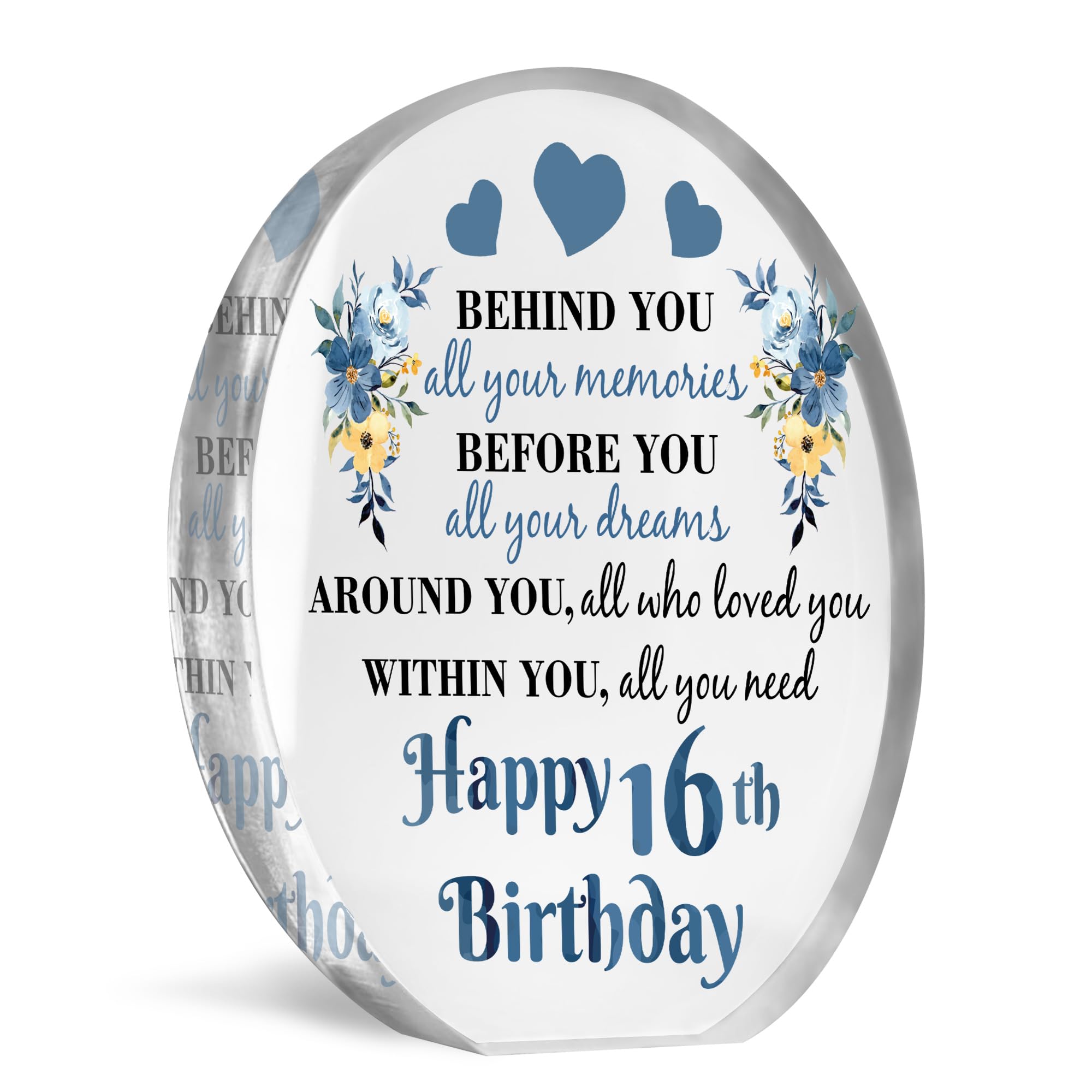 Red Ocean Novelty 16th Birthday Gifts For Son Grandson Nephew Inspirational Plaque Gift for Him Brother 16th Birthday Presents Birthday Gifts for 16th Nephew Gift Son Gift Grandson Gift