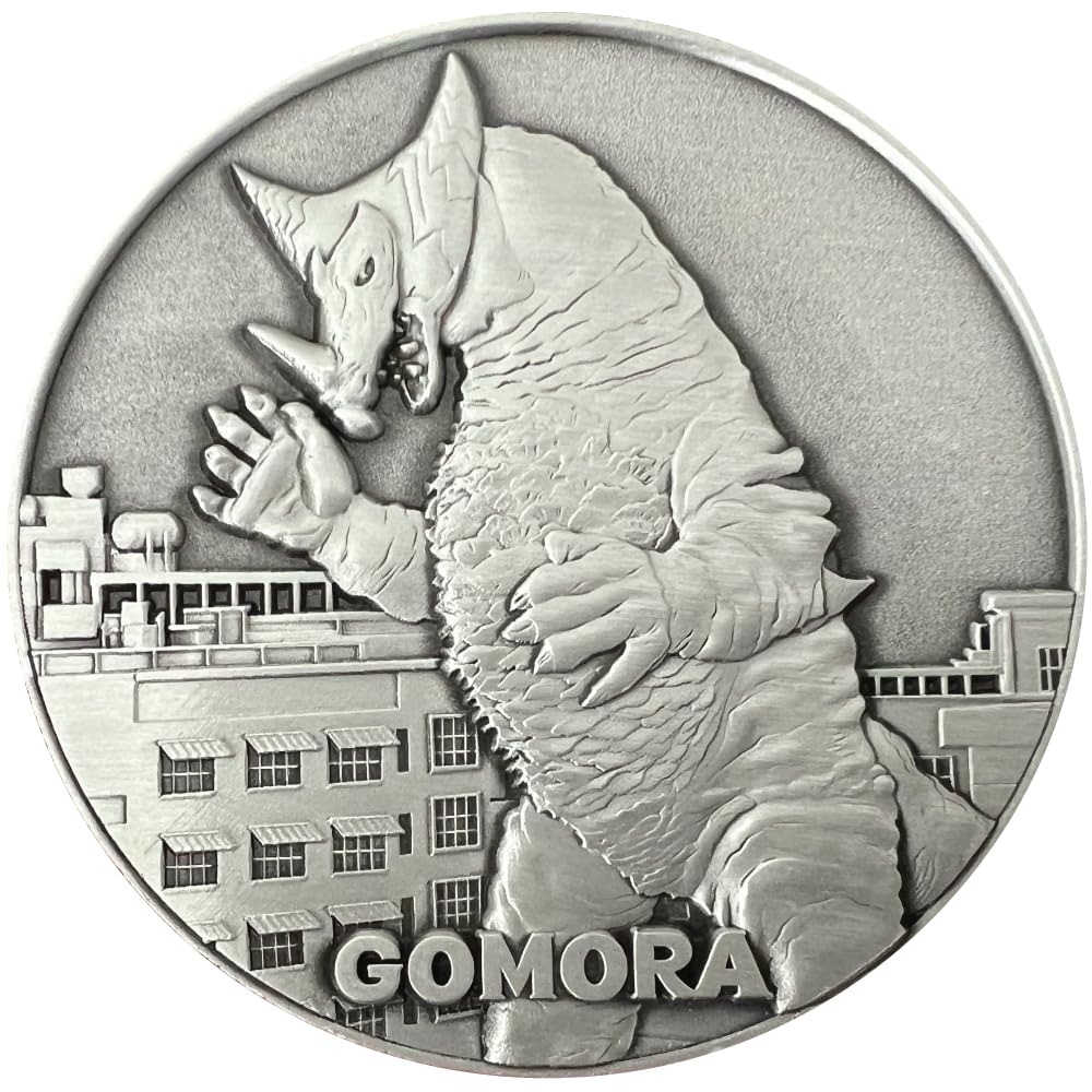 Goliath Coins - Ultraman Gomora - Large Collectible Display Coin, Includes Stand, 3D Dual-Sided, 2.75