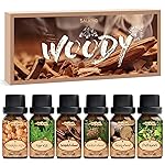 SALKING Woody Essential Oils Gift Set, Natural and Pure Aromatherapy Fragrance Oils for Diffuser, Humidifier, Massage- Frankincense, Teakwood, Sandalwood, Cypress, Cedarwood, Patchouli