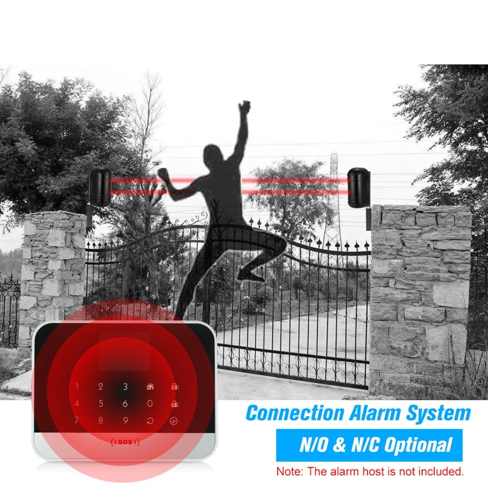 Détecteur de Barrière à Capteur Infrarouge Photoélectrique à Double Faisceau Filaire 100 M Alarme Anti-Sabotage pour Système D'Alarme Antivol de Parc