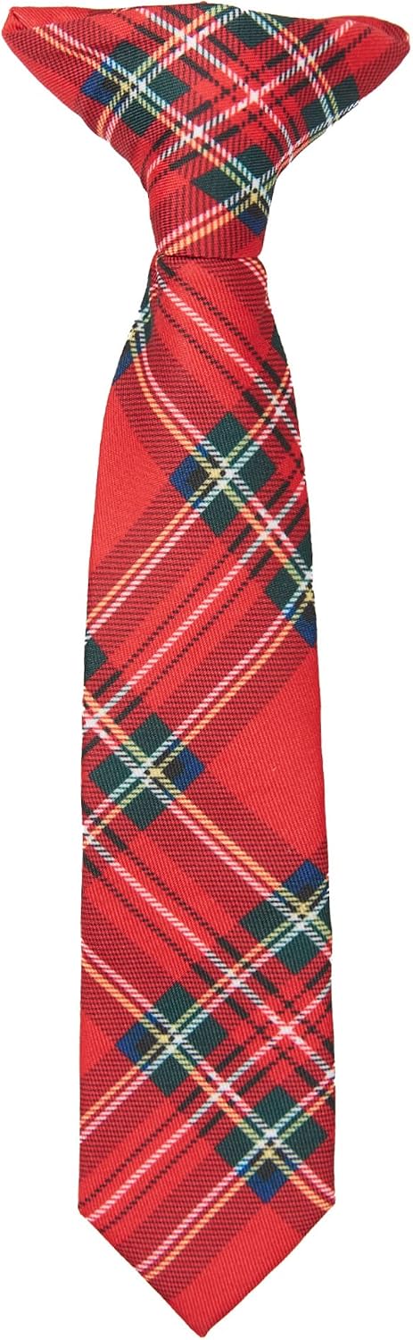 Jacob Alexander Royal Stewart Red Plaid Infant 8" Pre-Tied Clip-On Neck Tie