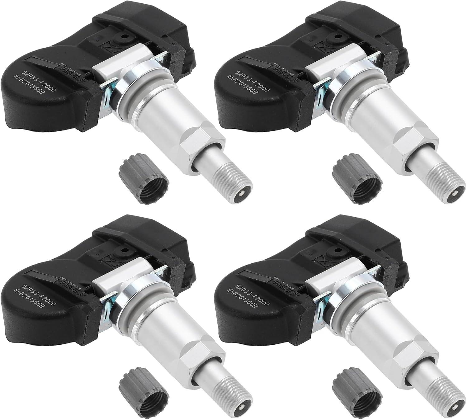 ACROPIX 4Pcs 433MHz Tire Pressure Sensor Tire Pressure Monitoring Sensor for Hyundai Elantra 2017-2024 No.52933F2000