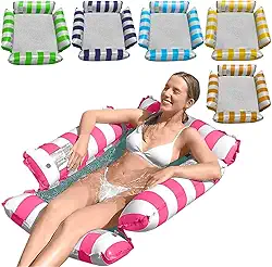 Boia Rede Piscina Cama Flutuante Deitado Reclinável Inflável