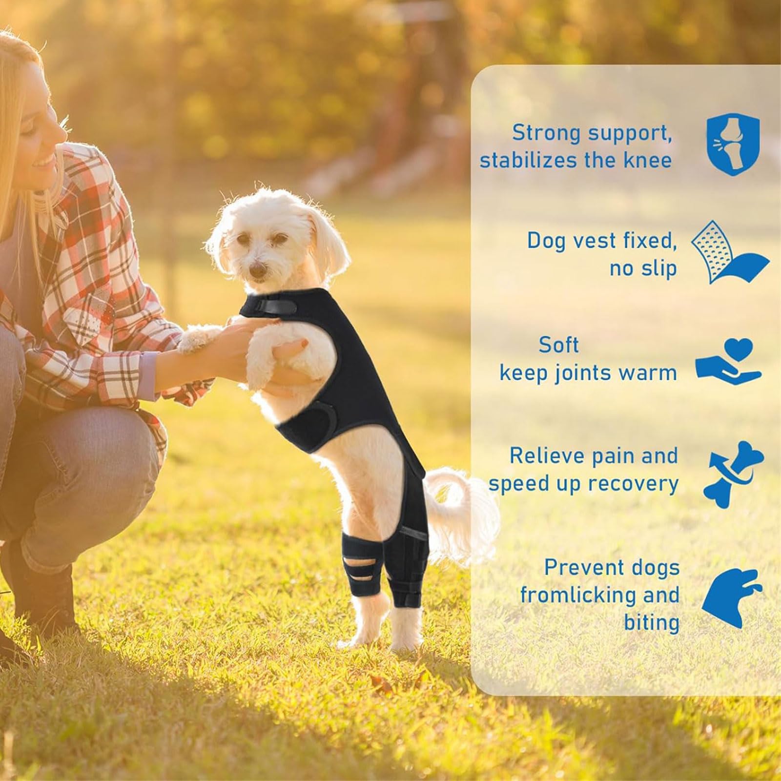 Regulowany ochraniacz na kolana dla psa oddychający neoprenowy rękaw na stawy dla aktywnych starszych zwierząt domowych po operacjach dla psów ochraniacze nóg psa