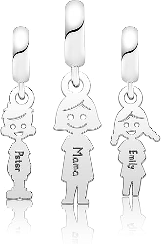 Dijes personalizados con nombre personalizado con dije de corona de corazón para pulsera, cualquier nombre, letra inicial, número, placa de nombre,