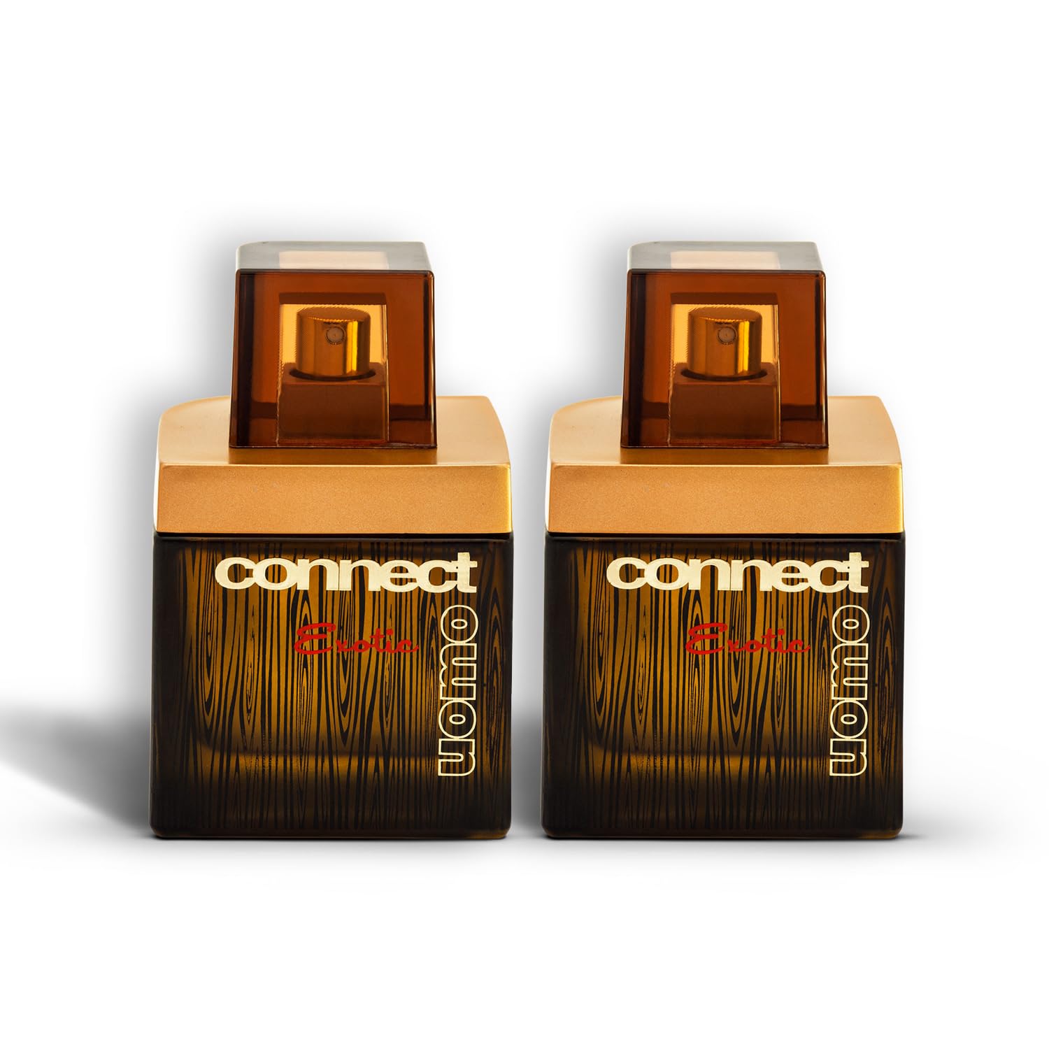 Jean Paul Dupont (JPD) Connect Uomo Exotic - Eau de Toilette 100ml (Pack of 2) - Long Lasting Perfume for Men - with Oud, Fruity, Ambery and Musky notes