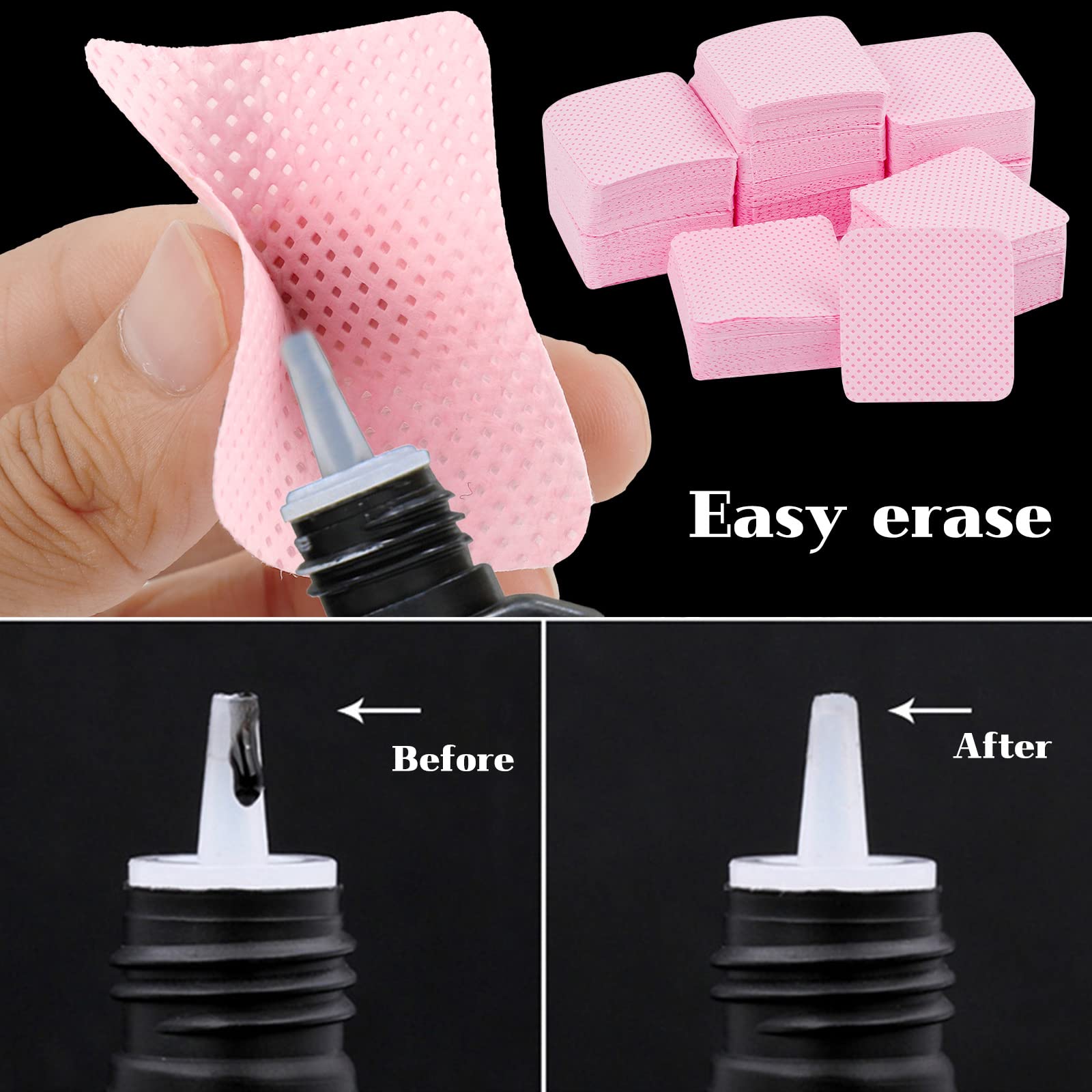Tampons Sans Peluches LALILL - 1000 Pièces Pour Manucure, Démaquillage Acétone - Cellulose 12 Couches