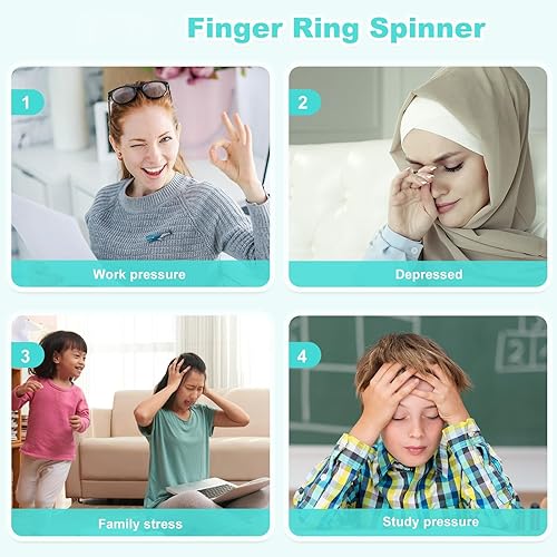 Miniatura 3 de Tondiamo Paquete de 100 anillos sensoriales con pinchos, anillos de acupresión, anillos sensoriales para adolescentes, adultos, reductor de estrés