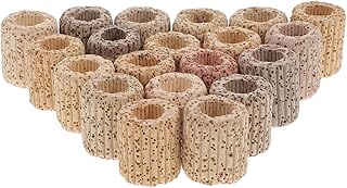 Mipcase Suporte Fixo para Plantas de Aquário 20 Peças Copo Fixo para Plantas de Cerâmica Copo Fixo Anti-Flutuante Suporte para Vasos de Plantas de Aquário Fixação de Plantas de Paisagem