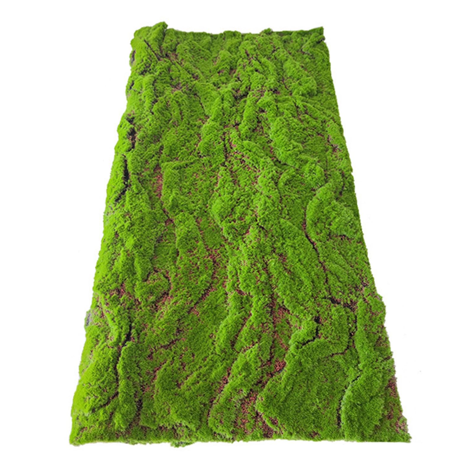 DECAKE Artificial Moss Rug, Simulation Fake Grass Mat for DIY Crafts, Realistic Woodland Decor Turf, Faux Centerpiece (Color : A, Size 100 x cm (39 3/8 39 in))
