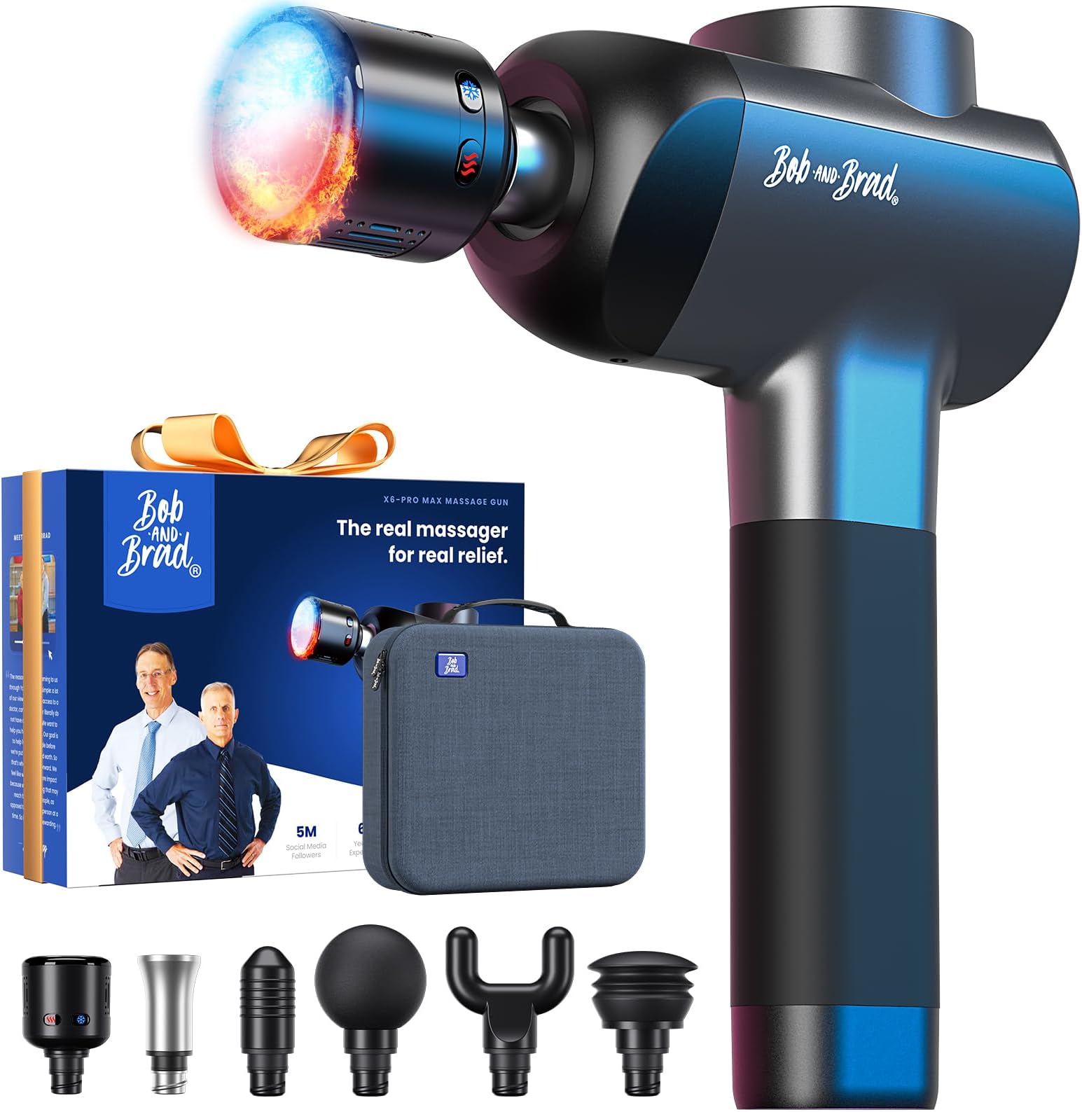 X6 Pro Max Massage Gun with Heat and Cold, FSA Eligible HSA