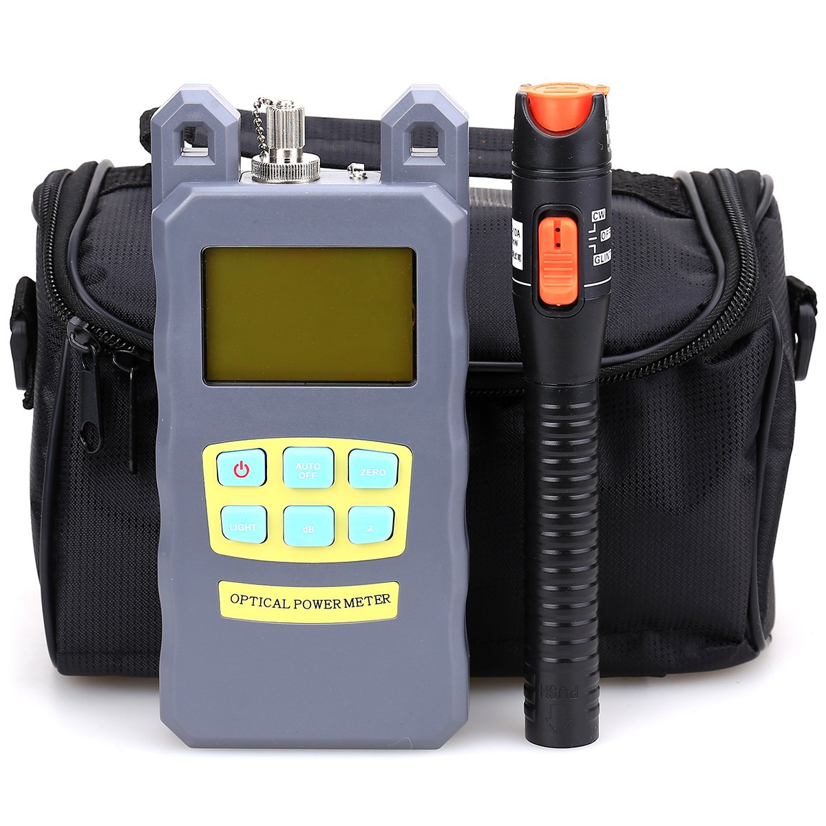 Kit de FTTH fibra 3packs plástico localizador Visual de fallos 10KM medidor de potencia óptica de fibra óptica 70dBm~+ - 10 dBm con fibra vacío bolsa de herramientas