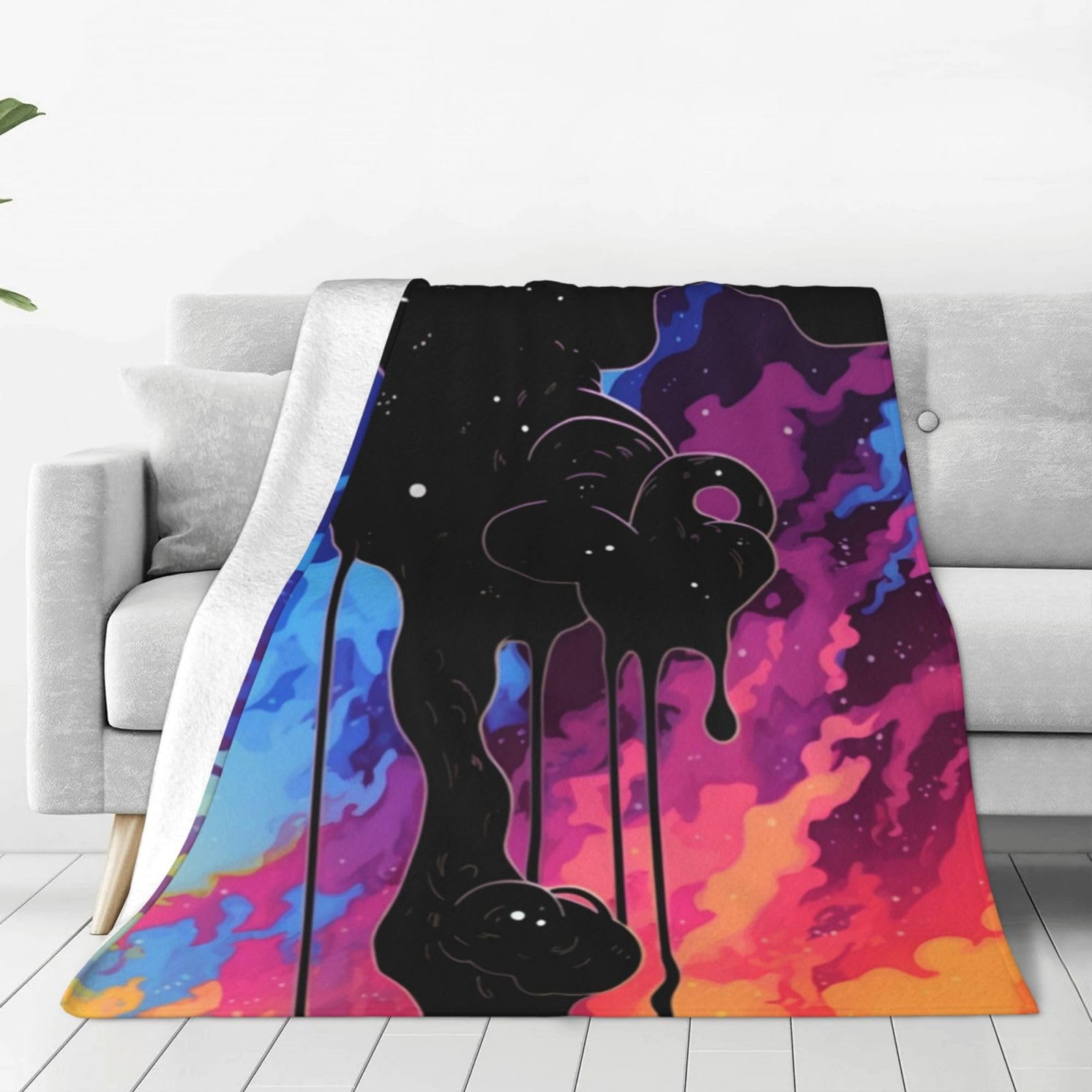 Couverture en micro-polaire 203x152 cm pour lit et canapé
