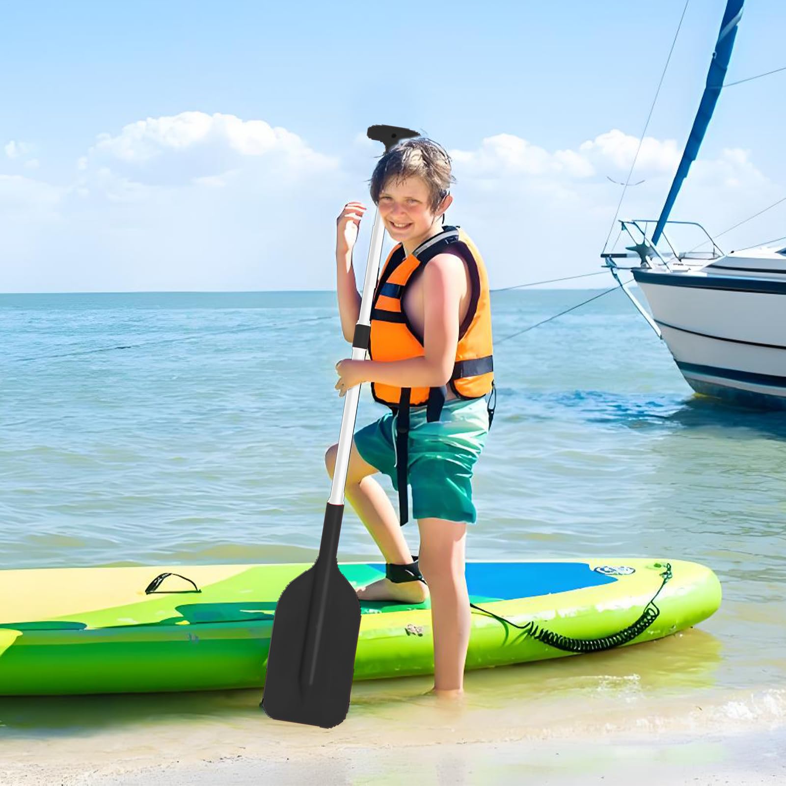 Pagaia Telescopica In Alluminio E PVC - Regolabile Da 54 A 106 Cm, Per Kayak, Canoa E Barche - Foto 9