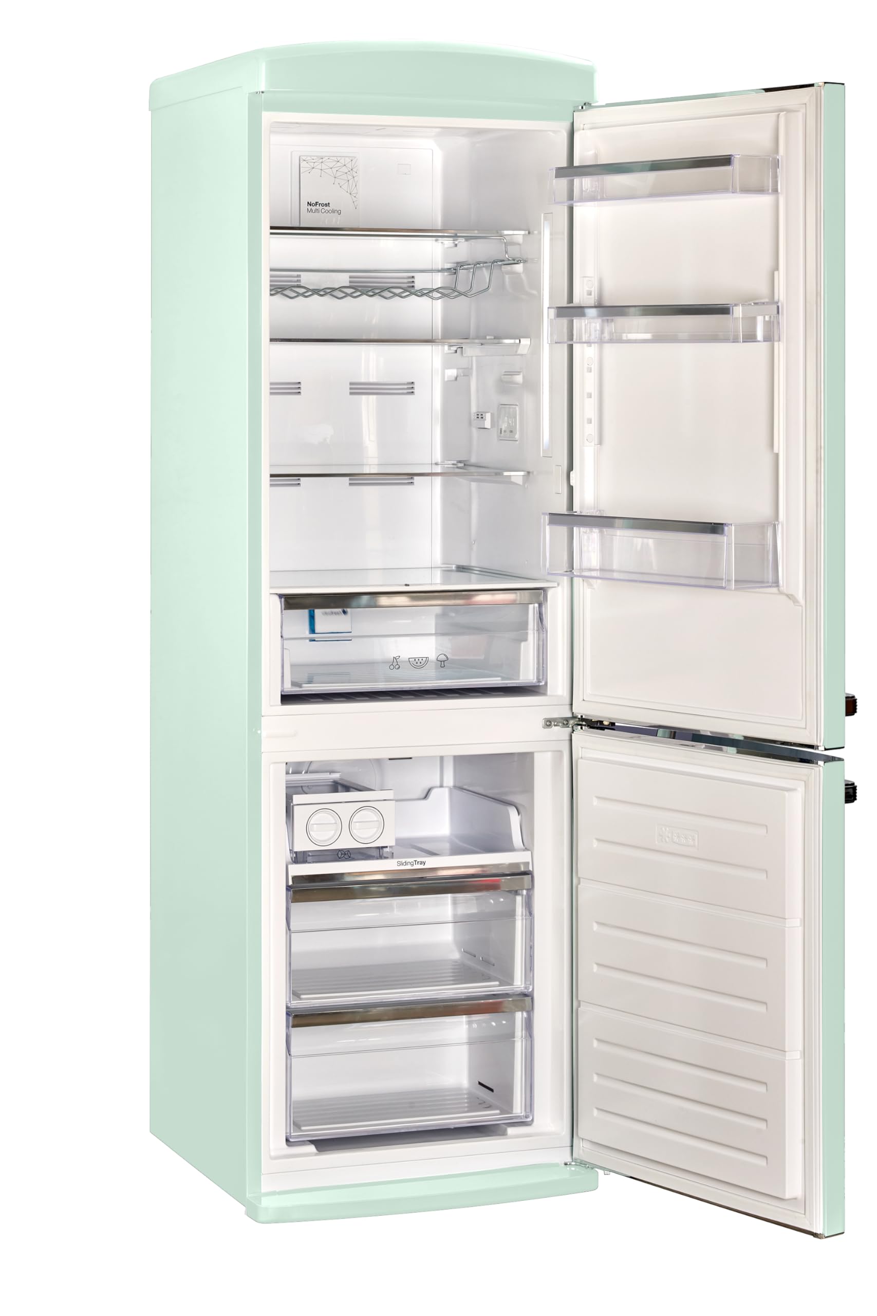 Unique Appliances Classic Retro 12 cu.ft. Bottom Freezer Refrigerator in Summer Mint Green on Fridge.com