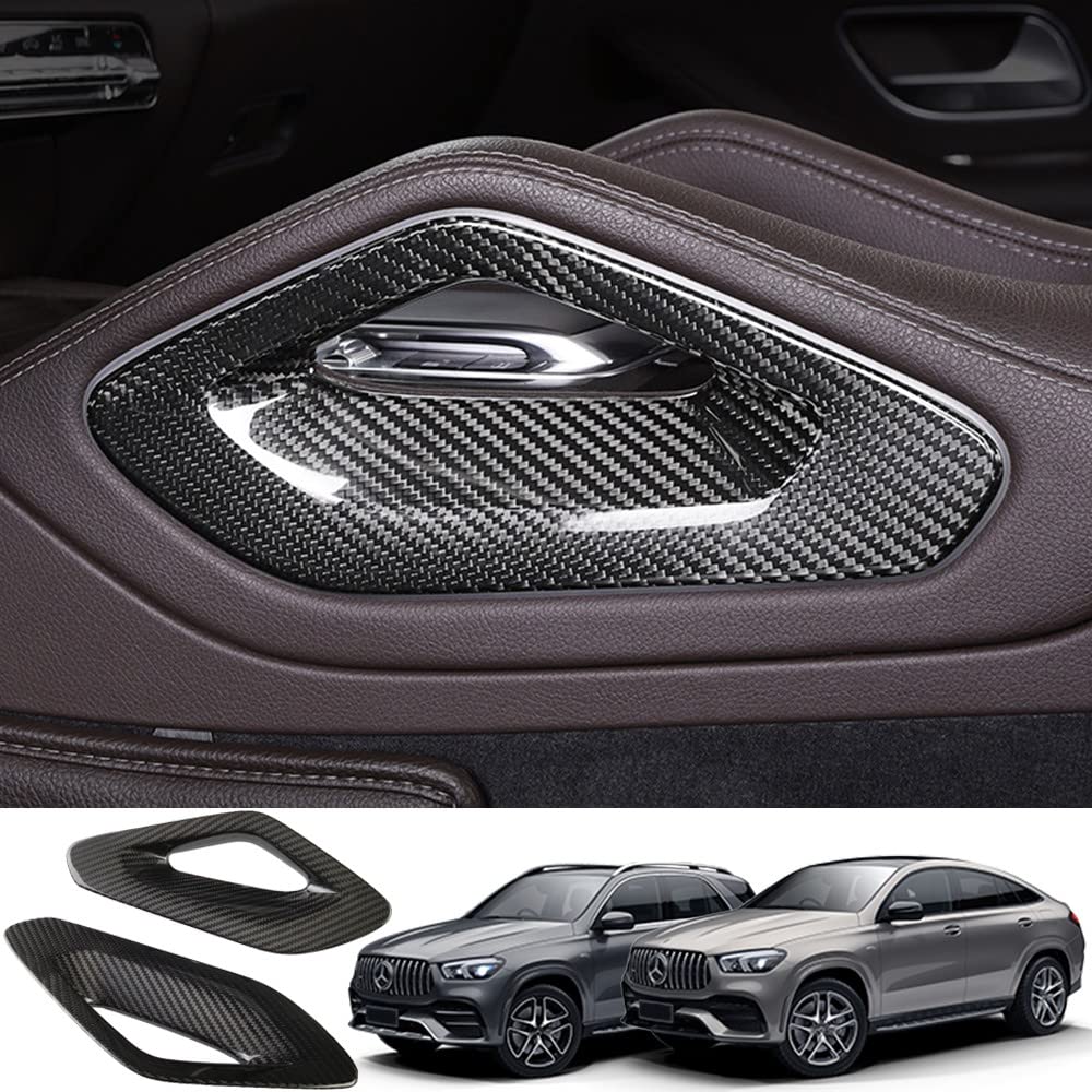 Podłokietnik konsoli środkowej z włókna węglowego do Mercedes-Benz GLE Coupé W167 C167 GLS X167 450 350e 400d AMG 63 53 akcesoria naklejka dekoracja wnętrz