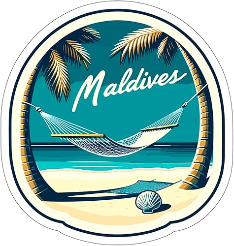 Maldives - Calcomanías de vinilo y calcomanías impermeables  Calcomanías estéticas para portátiles, botellas de agua, teléfonos y más  Calcomanías disponible en Yaxa Venezuela