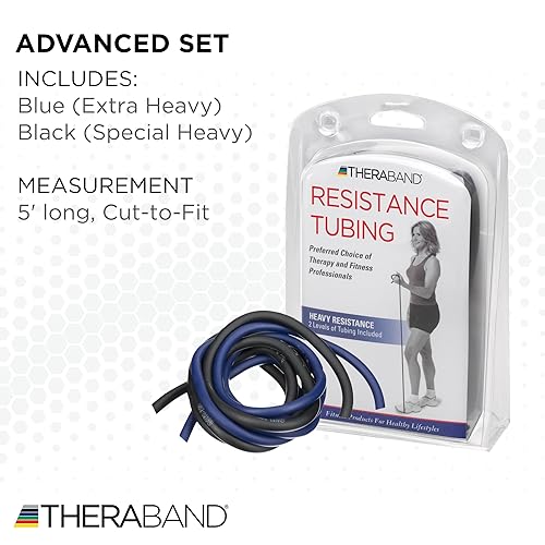Miniatura 2 de TheraBand tramos de tubos profesionales con resistencia de látex para ejercitar, rehabilitar y acondicionar cualquier parte del cuerpo.