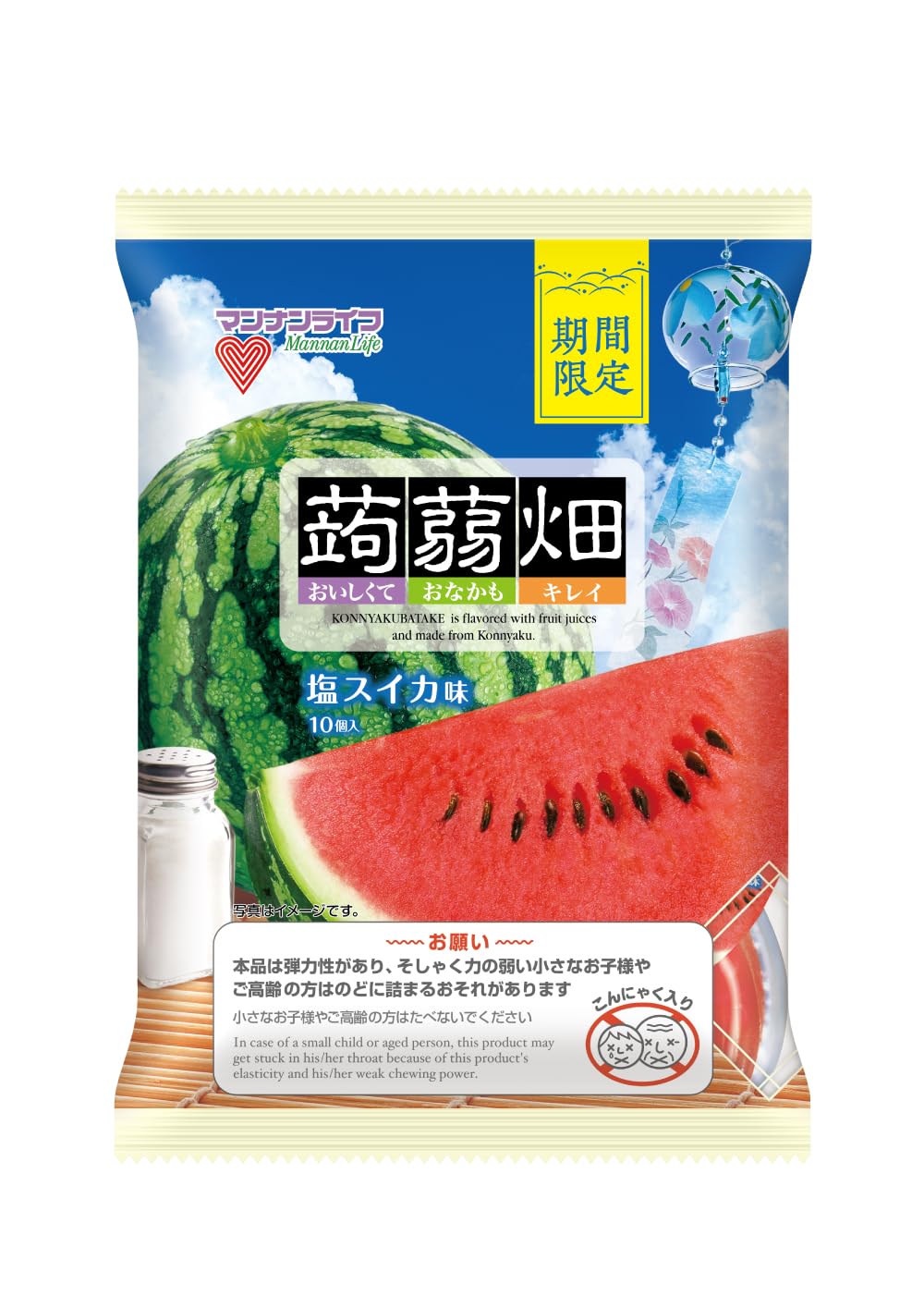 Amazon.co.jp: マンナンライフ 蒟蒻畑 塩スイカ味 25g×10個×12袋