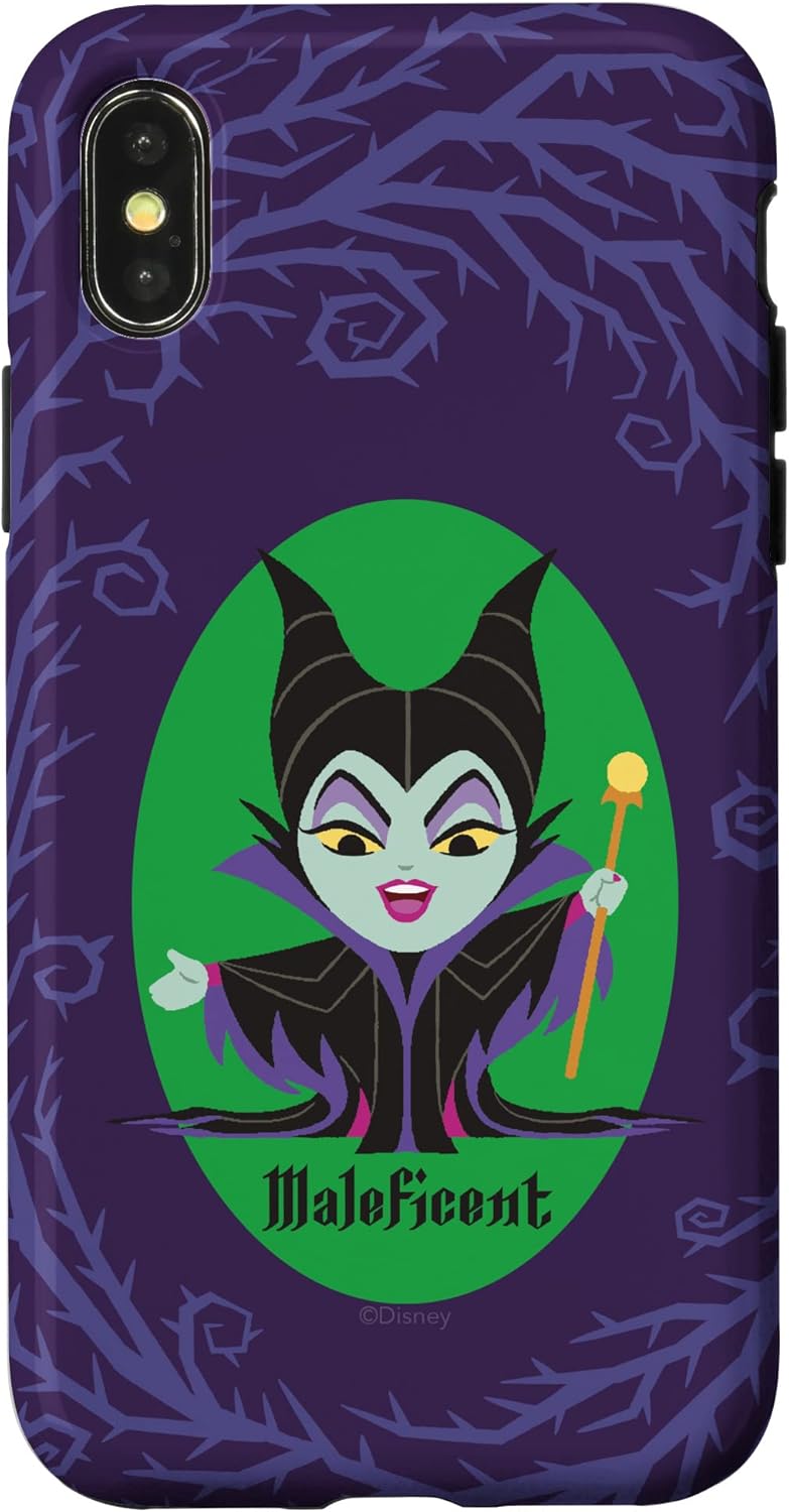 iPhone 16 Pro Max Disney Villains Kawaii Maleficent Chibi Purple Case