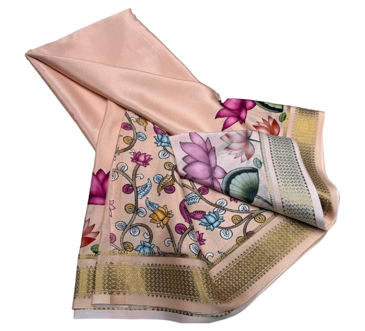 ayyappasilk Luxurious Printed Elegant Ethnic Wear Semi Mysore Silk Saree with Blouse Piece Soft, Comfortable Fabric for Special Occasions-picture-14