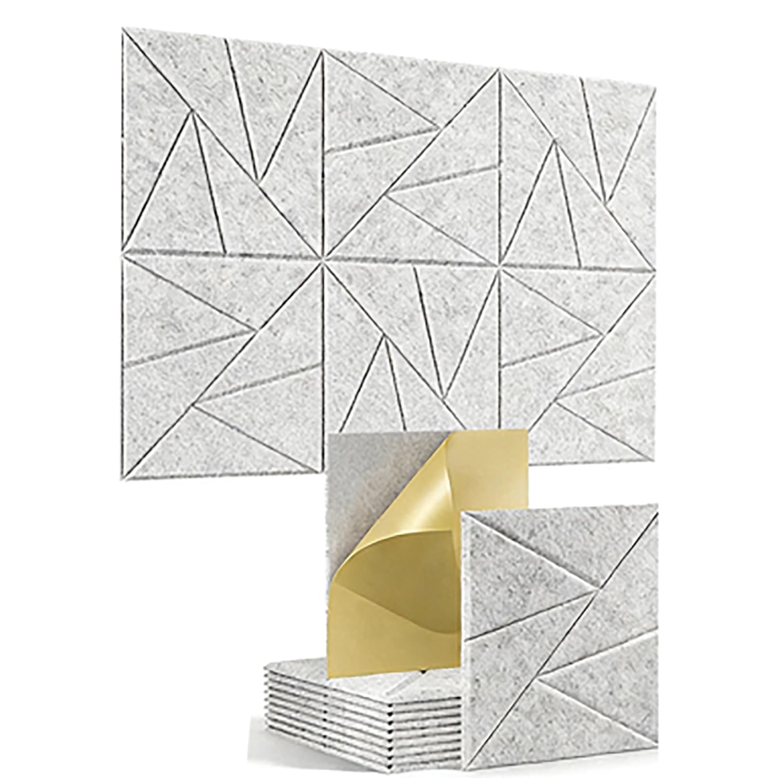 Paneles Acústicos Autoadhesivos Lote de 12, Paneles Acústicos Cuadrados Absorción de Sonido para Acondicionamiento Acústico de Estudio de Grabación o Sala de Juegos y R(Size:30*30cm,Color:Gris claro)