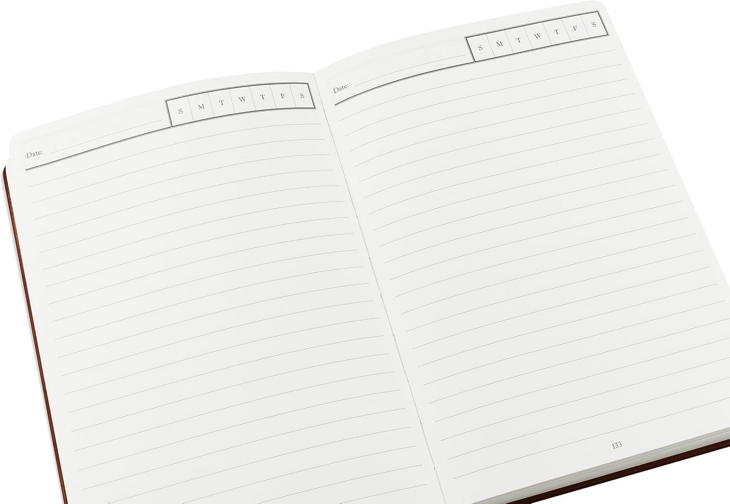 Wykeham's Executive 2026 Undated Daily Journal Planner – Customization Available (Brown, 8.5"×5.5")