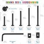 Glarks 120Pcs M6x40/50/60/70/80mm Black Hex Socket Cap Bolt and Barrel Nut Assortment Kit with a Allen Wrench for Crib Baby Bed Cots Furniture
