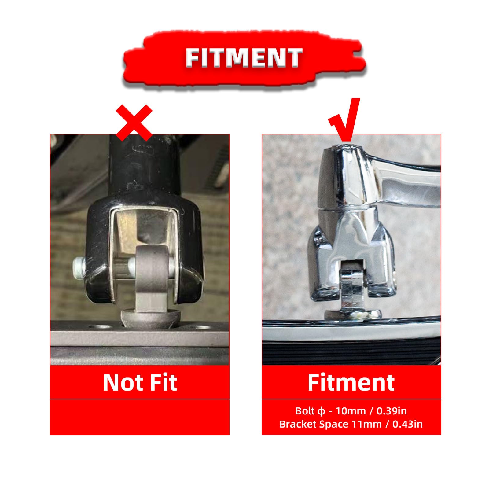 Condition photo showing New/Like New for motorcycle foot pegs pedals rests highway mini boards rear passenger floorboards & male mount adapters for harley davidson motorbike dyna electra street glide softail fat boy road king chrome