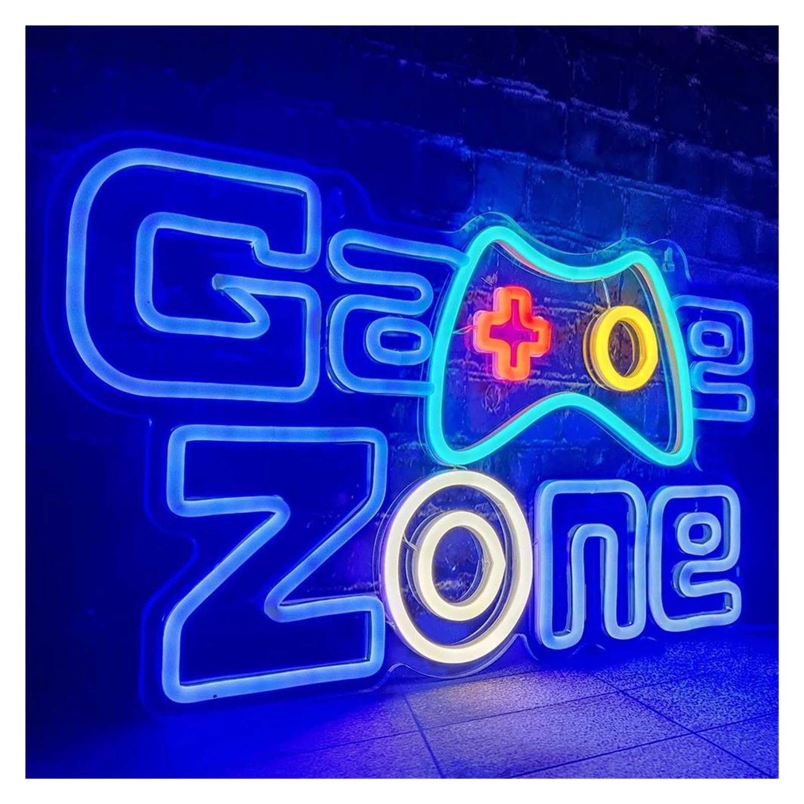 LED néon signe Panneau Néon Game Zone Gaming LED Light Pour Chambre À Coucher Anniversaire Gamer Mari Garçon Enfants Enfant Adolescent 21.6cmx37cm