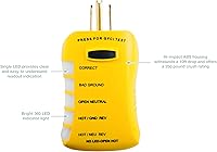 Vista 5 de Sperry Instruments - Probador de enchufe y receptáculos de interruptor GFCI, salidas de corriente alterna estándar de 120 voltios, 7 indicadores