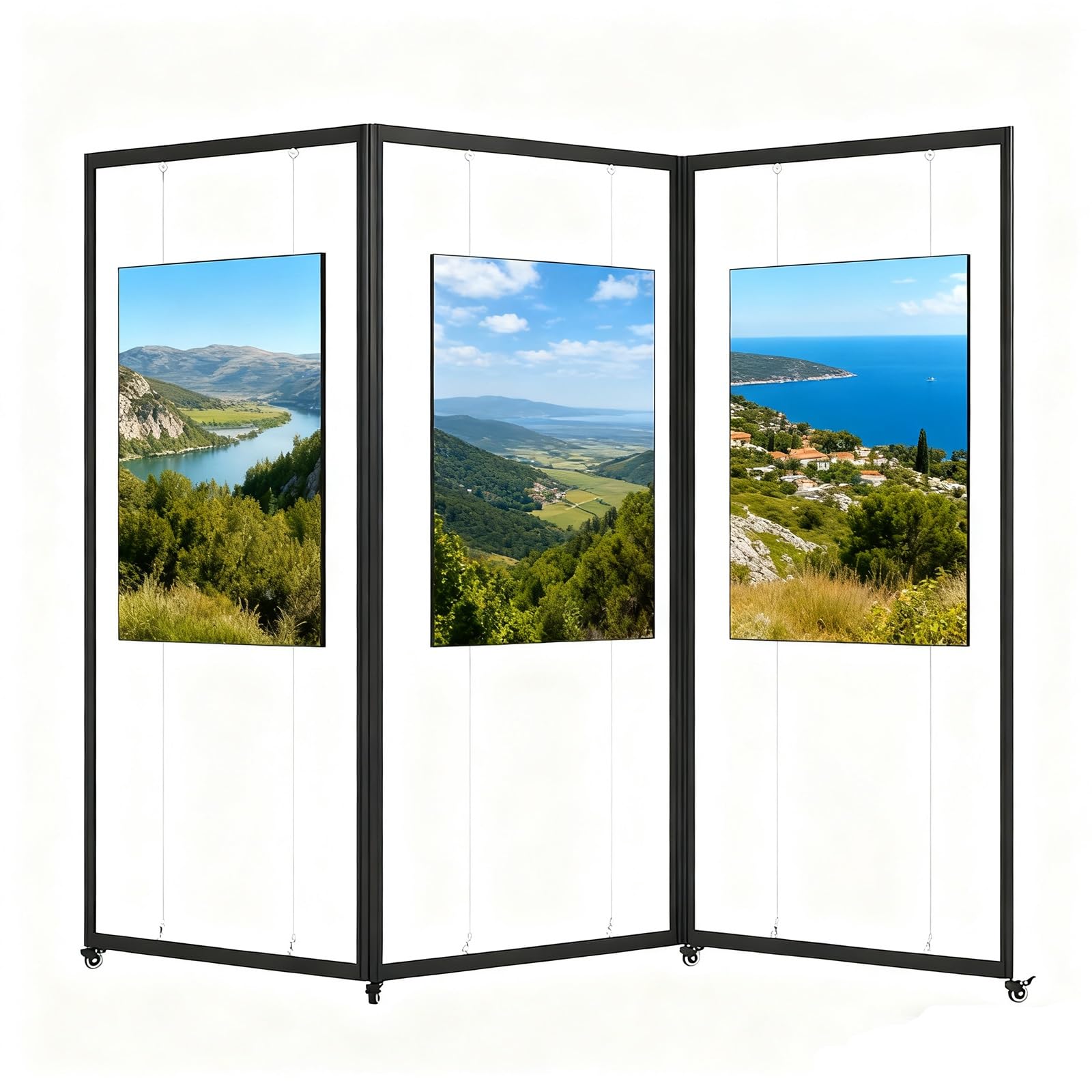 Colgador Expositor Plegable Para Pintura,Caballete Madera,Soporte Portátil Estudio,Expositor Pictórico,Ajustable Caballetes Para Pintar,Boda,Presentaciones(3pcs,100 * 240cm/39.4 * 94.5in)