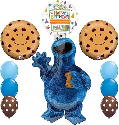 Mayflower Products Suministros de fiesta de cumpleaños de monstruos de galletas y decoraciones de globos