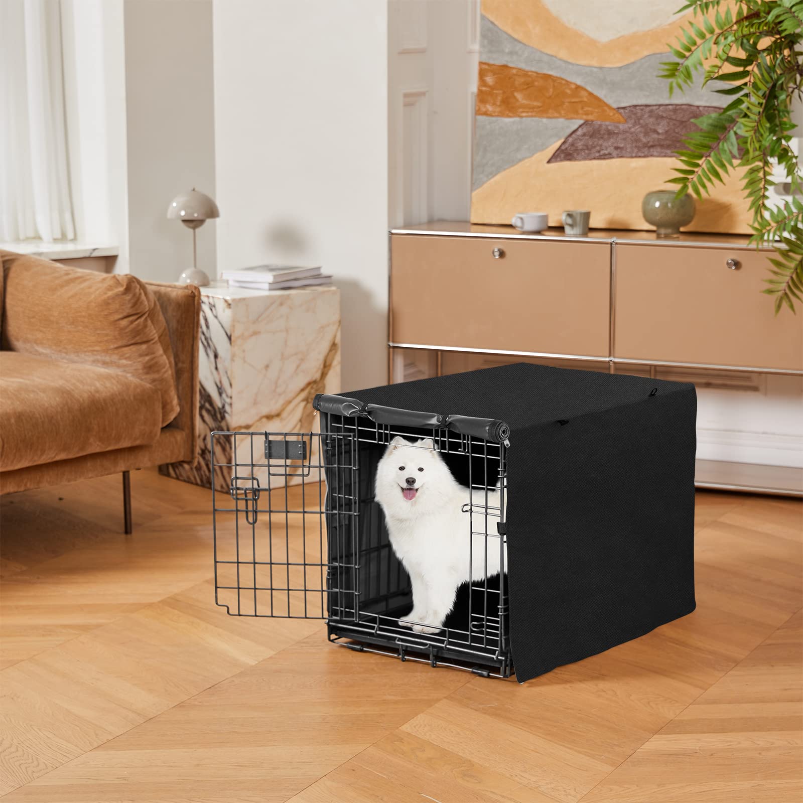 X-ZONE PET Copertura per gabbia per cani a doppia porta, in poliestere, per cani da compagnia (adatta per casse metalliche da 24, 30, 36, 42, 122 cm)