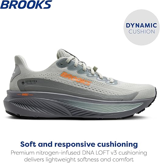Brooks Men’s Ghost 17 GTX Waterproof Supportive Running & Walking Shoe