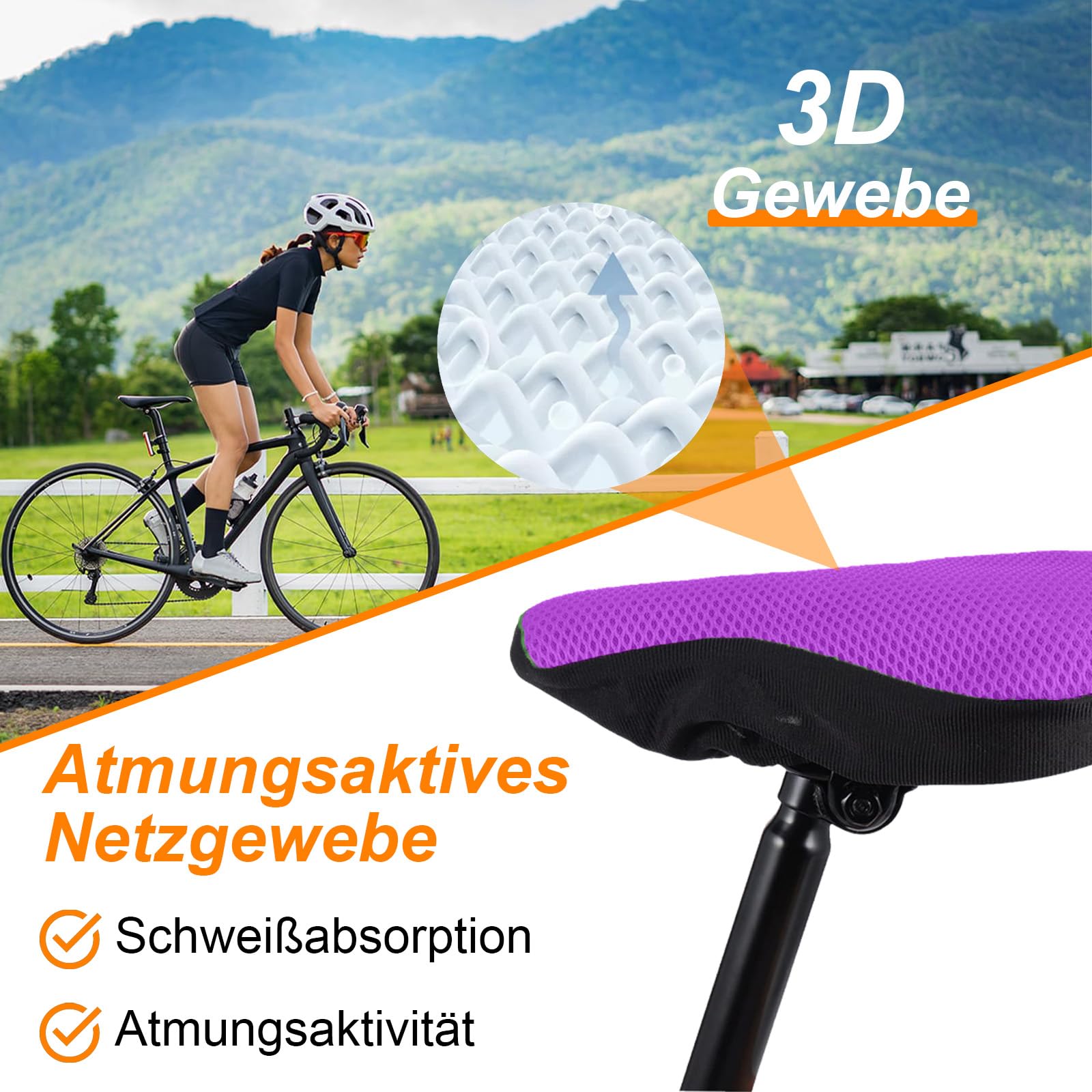Pokrowiec na siodełko rowerowe, 2 sztuki, miękki, oddychający, wyściełany pokrowiec na siodełko rowerowe, uniwersalny pokrowiec na siodełko rowerowe, wyściełane, akcesoria rowerowe do większości