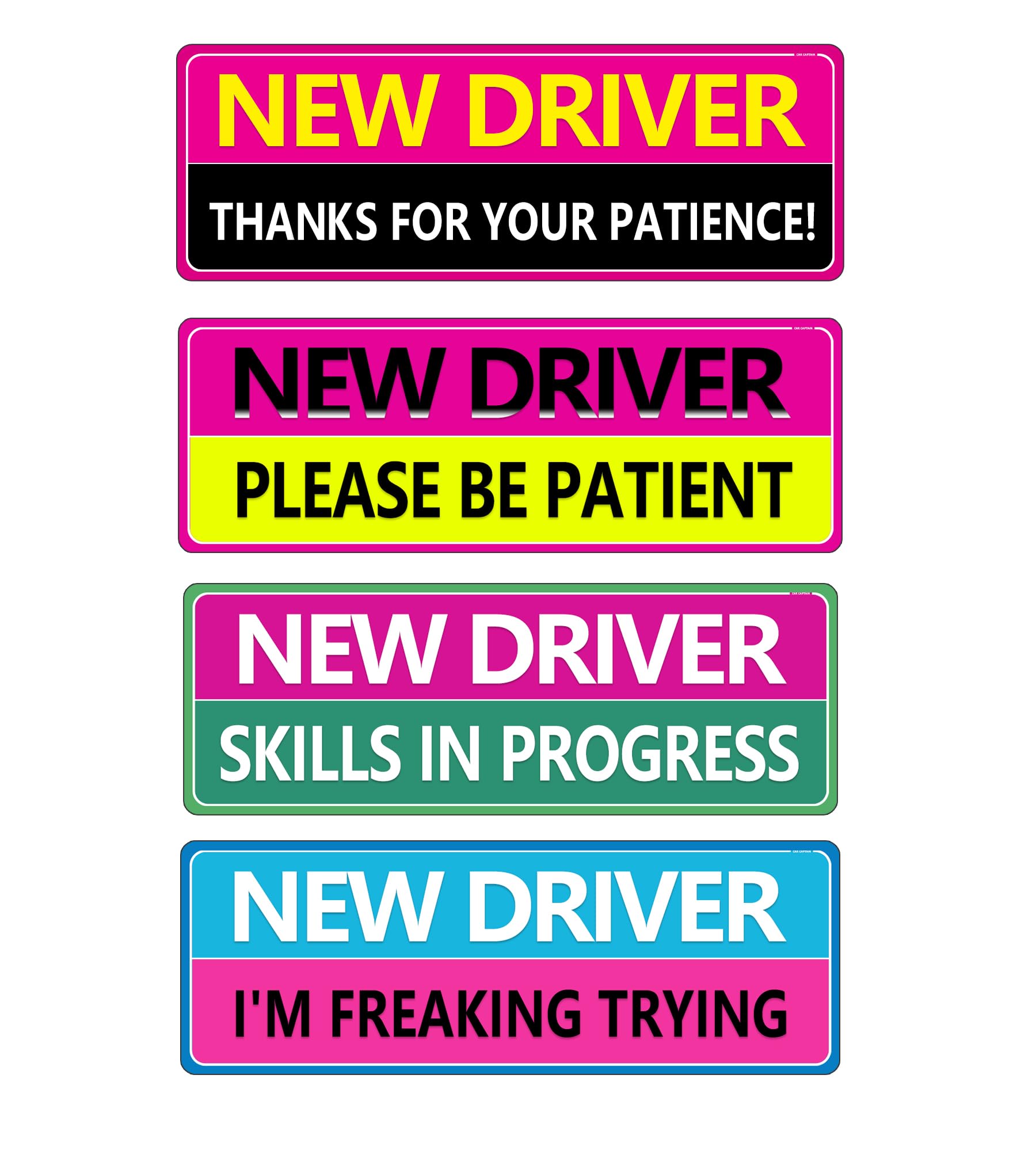 New Driver Magnet for Car,Please Be Patient Student Driver Magnet Removable Novice Safety Bumper Sticker Funny Student Driver Sticker Perfect for Teen Drivers, Driving Schools, Parent (New Driver 3)