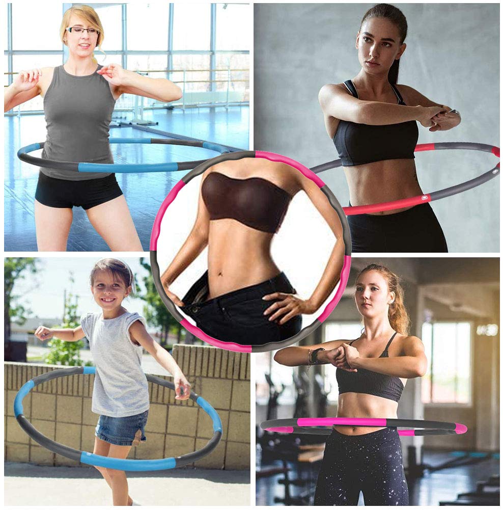 Hula Hoop Swiss – 6/7/8 Segments, Mousse EVA, Massage Intégré, Perte De Poids, Pour Adulte Et Enfant, Facile à Ranger