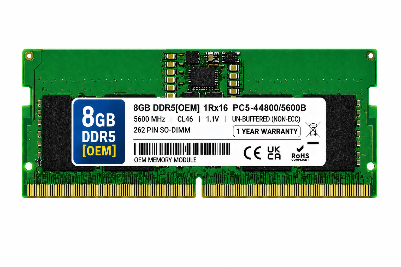 Amazon.in: Buy 8GB DDR5 5600MHz OEM Laptop RAM Compatible with
