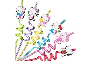 Reusable Hello Kitty Straw Party Favor Super Valued Set