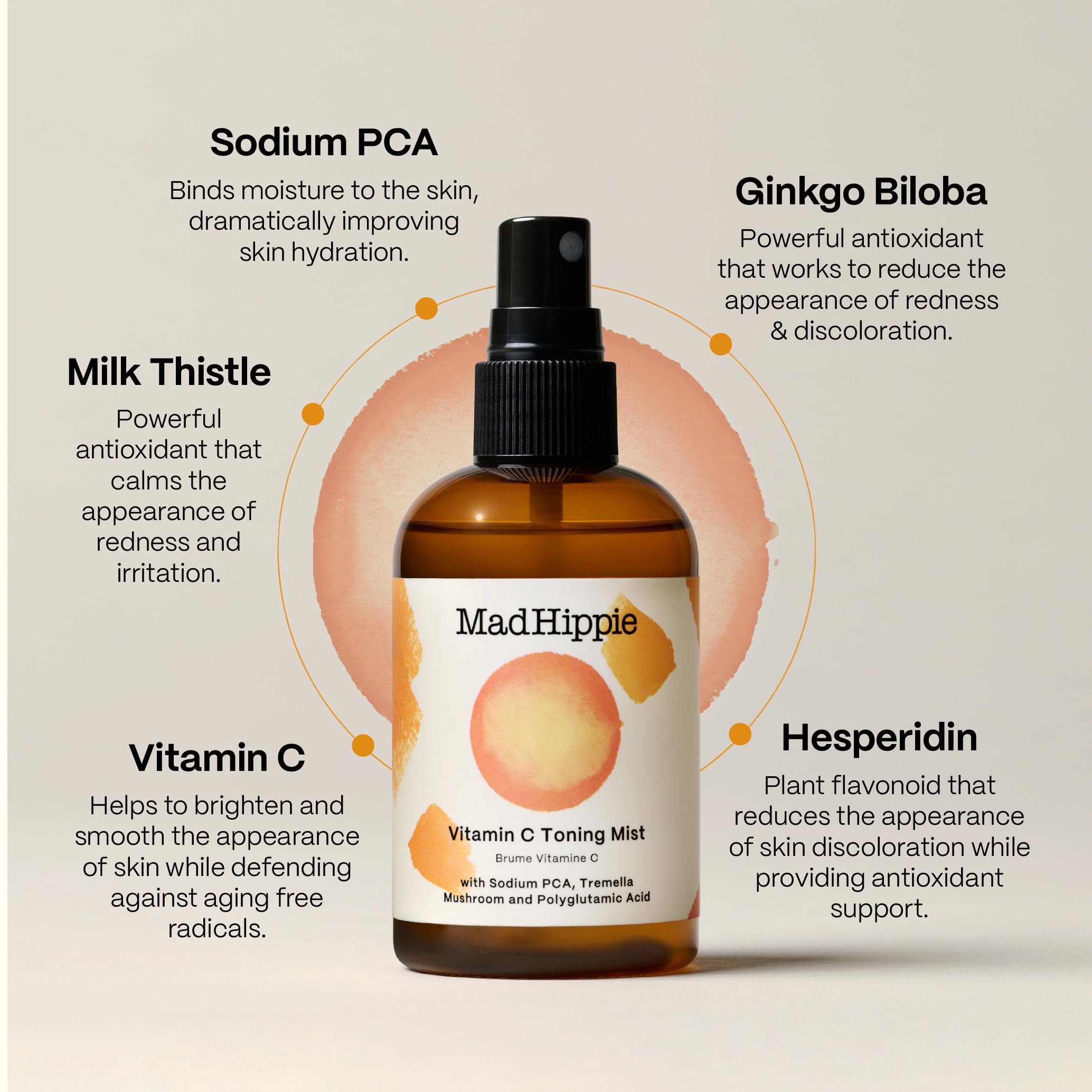 Amazon.com : Mad Hippie Vitamin C Toning Mist – Skin-Brightening