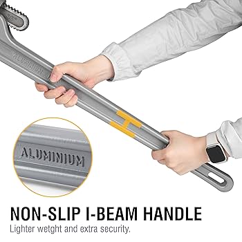 OLYMPUS μ L ALL-WESTER Olympia Tools Aluminum Pipe Wrench 01-636, 36 Inches, Gray