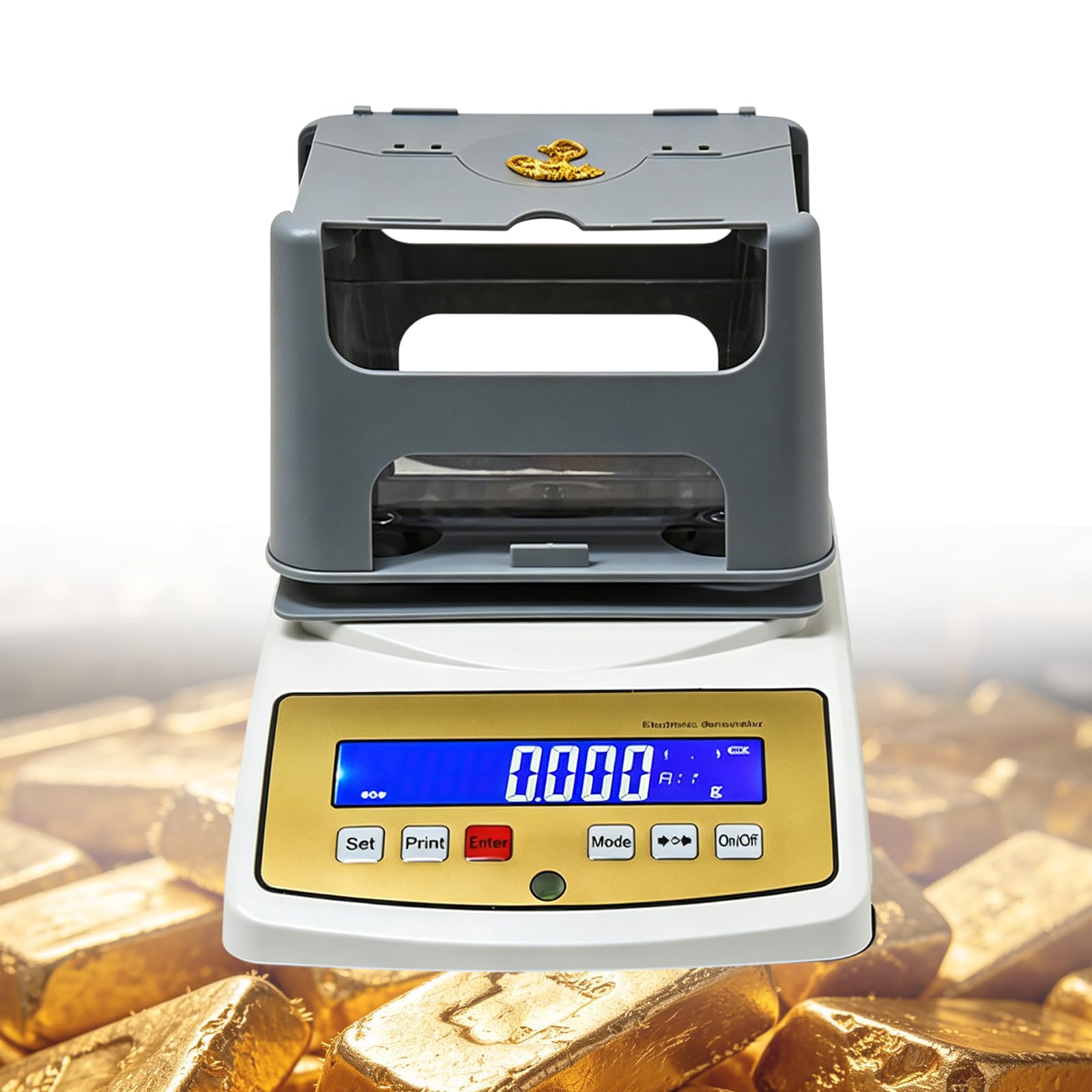 Qlbnxks Digital Gold and Silver Tester Machine Accuracy 0.001g/0.0001g/cm3 for Gold, Silver etc